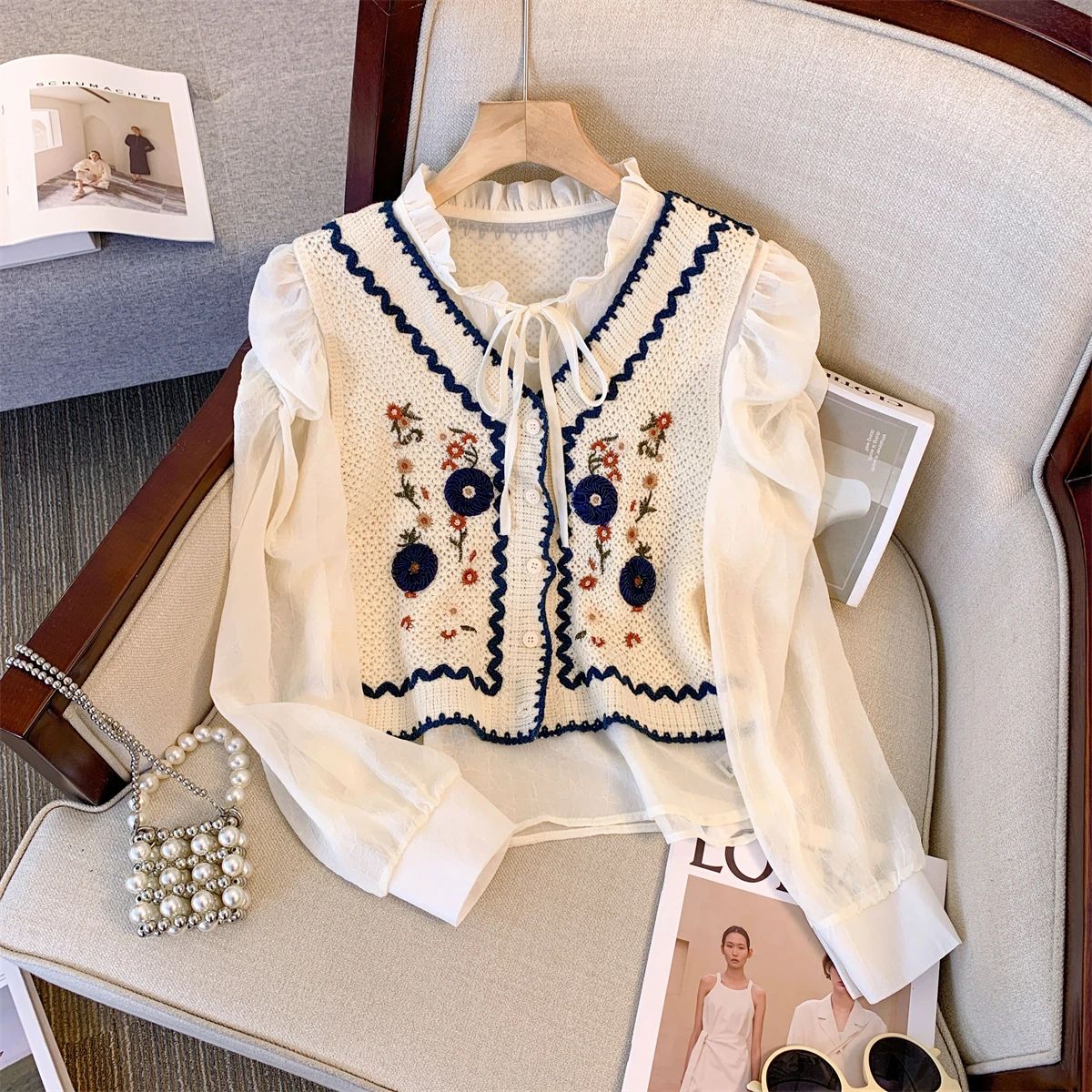 113 blue single piece vest high quality