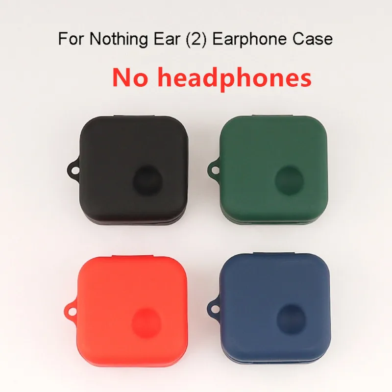 Funda de silicona para auriculares Nothing Ear 2, carcasa protectora  anticaída a prueba de golpes, estuche de transporte con gancho - AliExpress