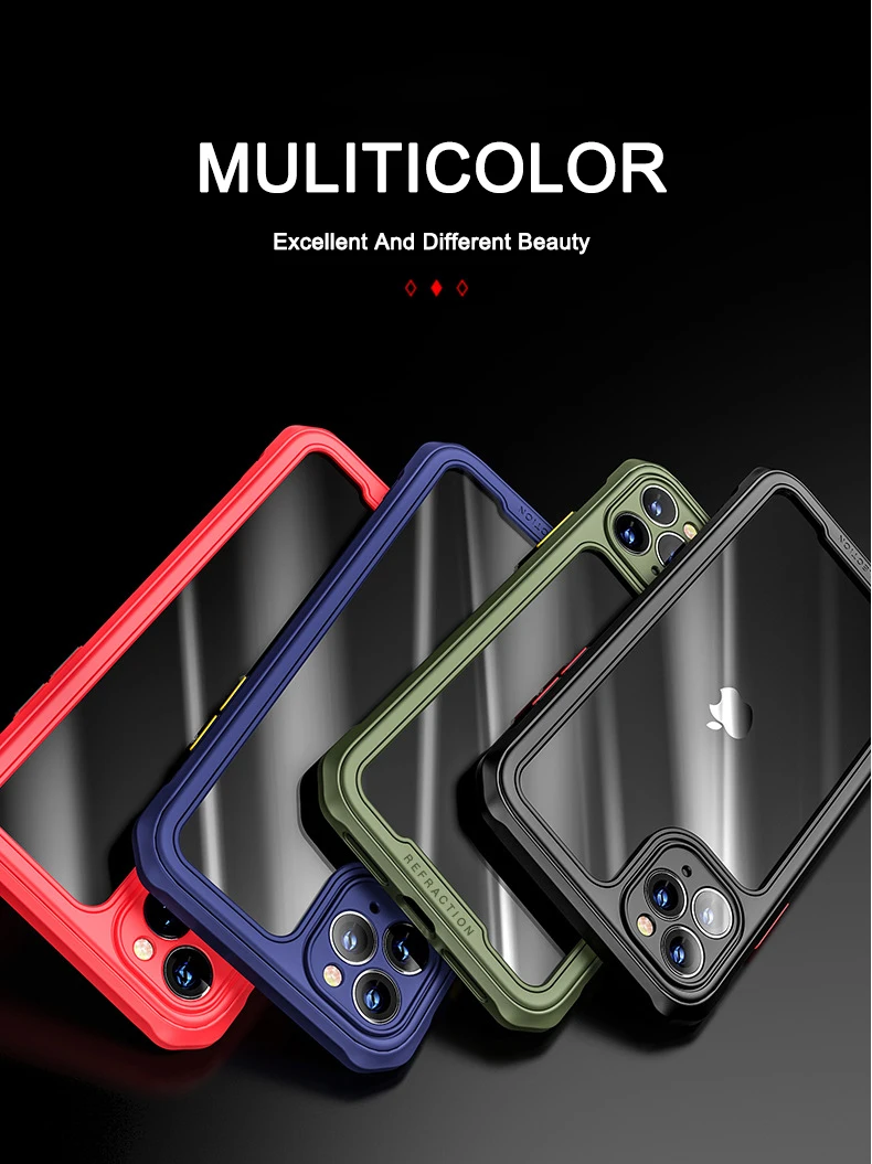 Luxury Silicone Clear Case for iPhone 11 12 13 Pro Max XR XS X 7 8 Plus SE Mini Contrasting Color Buttons Shockproof Armor Cover cheap iphone xr cases