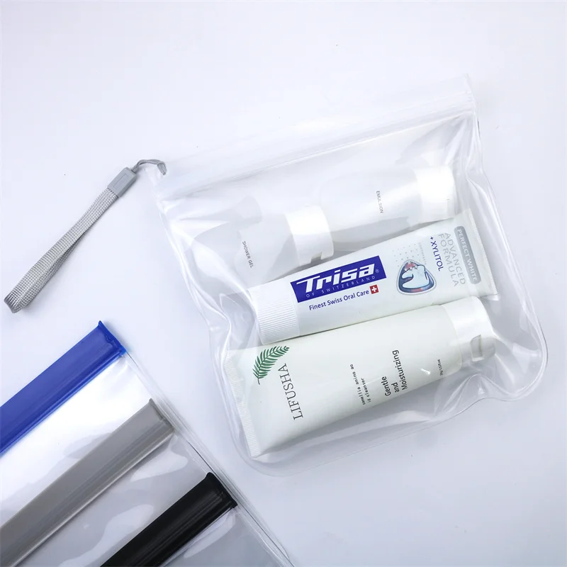 1/2/4 stücke Gepäck Transparent Reise Verwenden Dicht Flug Make-Up Wasserdicht Für Frauen Wiederverwendbare Flughafen Sicherheit Lagerung tasche – Detail 2