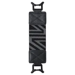 Premium PU Leather Secure Hand Strap with High Elastic Finger Grip (Black)