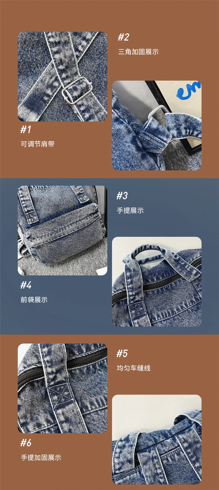 2022 Spring New Denim Women's Backpacks Casual Fashion Travel Backpack High School Girl Student's Schoolbag Mochila Feminina