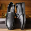 Men's Fashion soft soled shoes Luxury Formal Leather Shoes Men Breathable Loafers Slip on Black Driving Male Shoes Zapatos Homme