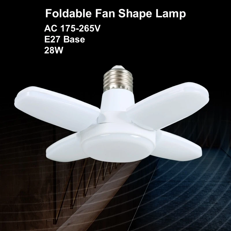 E27FanShapeLEDBulbFoldable220V28WLampforHomeCeilingLampWarehouseGarageCorridor.jpg