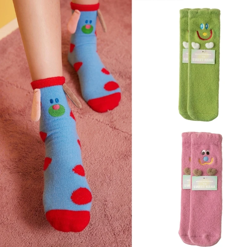 

B36D Womens Winter Fluffier Socks Warm Slipper Socks Funny Sleeping Indoor Socks