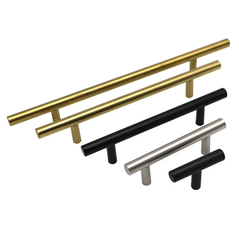 Black Golden Cupboard Handle Brushed Stainless Steel Kitchen Cabinet Door Knob Furniture Drawer Pull Hardware Pulls Bar Handle door handles cabinet handles