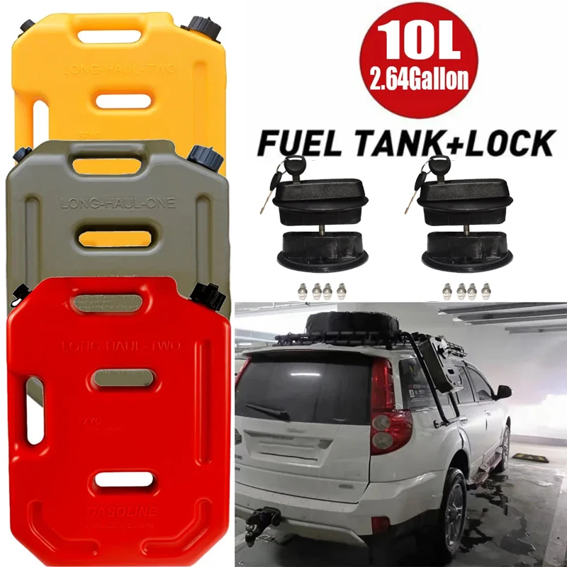 Motorcycle Fuel Container Petrol Can 10L Jerrycan For Offroad SUV ATV Motorcycle Tricycle Fuel Container