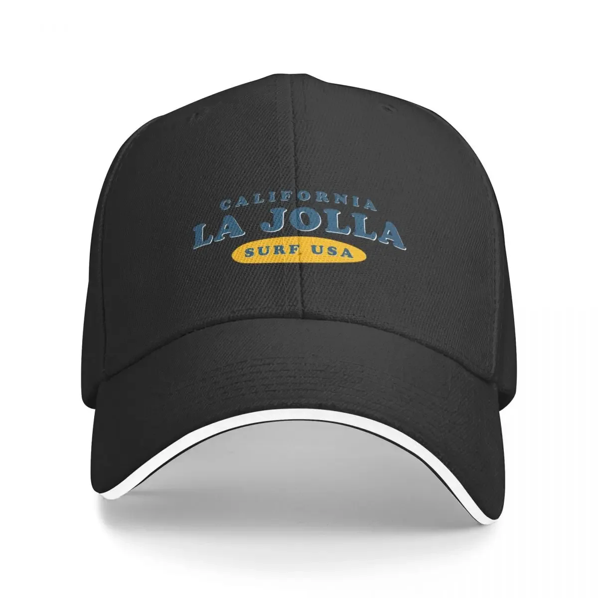 La Jolla 캘리포니아 빈티지 레트로 서핑 모자, 미국 여행 휴가, 여름 일몰..