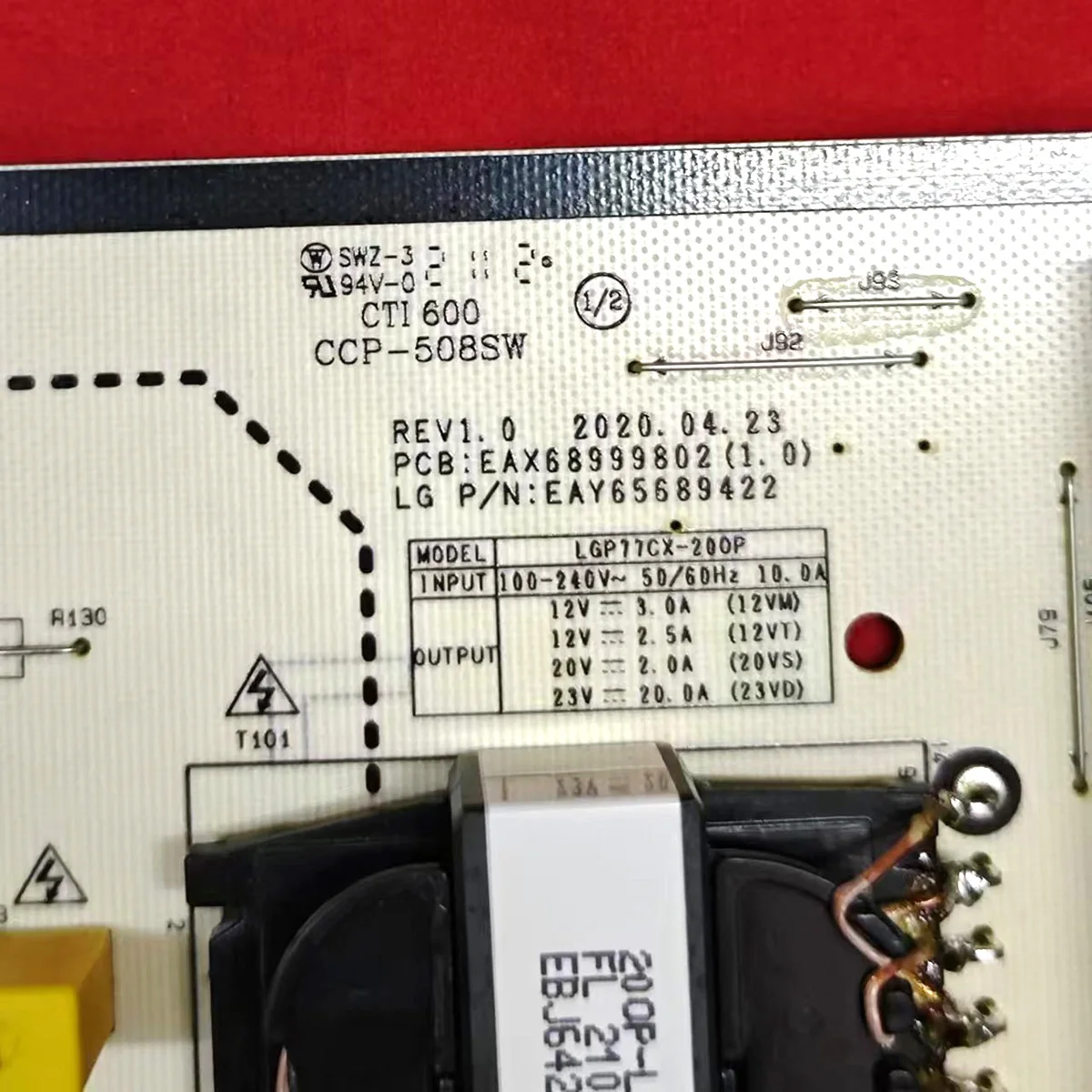 Carte Alimentation TV LG EAY65689425 3PCR02698E EAX68999803 LGP77CX-20OP EAX695643 - Photo, audio & vidéo