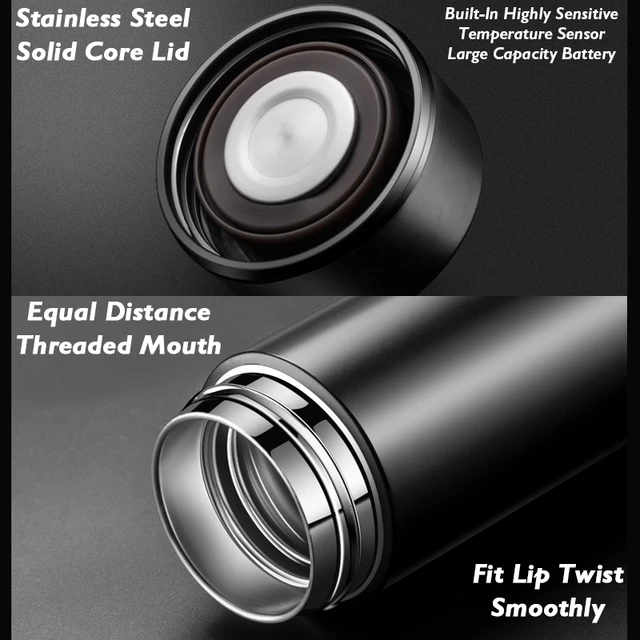 Tasse Thermos intelligente avec affichage de la température, tasse d'eau isolée en acier inoxydable 304, cadeau d'affaires, bouteilles de température intelligentes 4