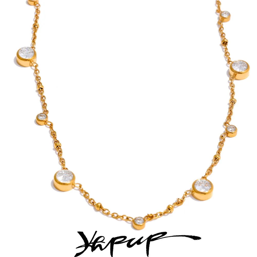 Yhpup AAA Cubic Zirconia Necklace Bracelet