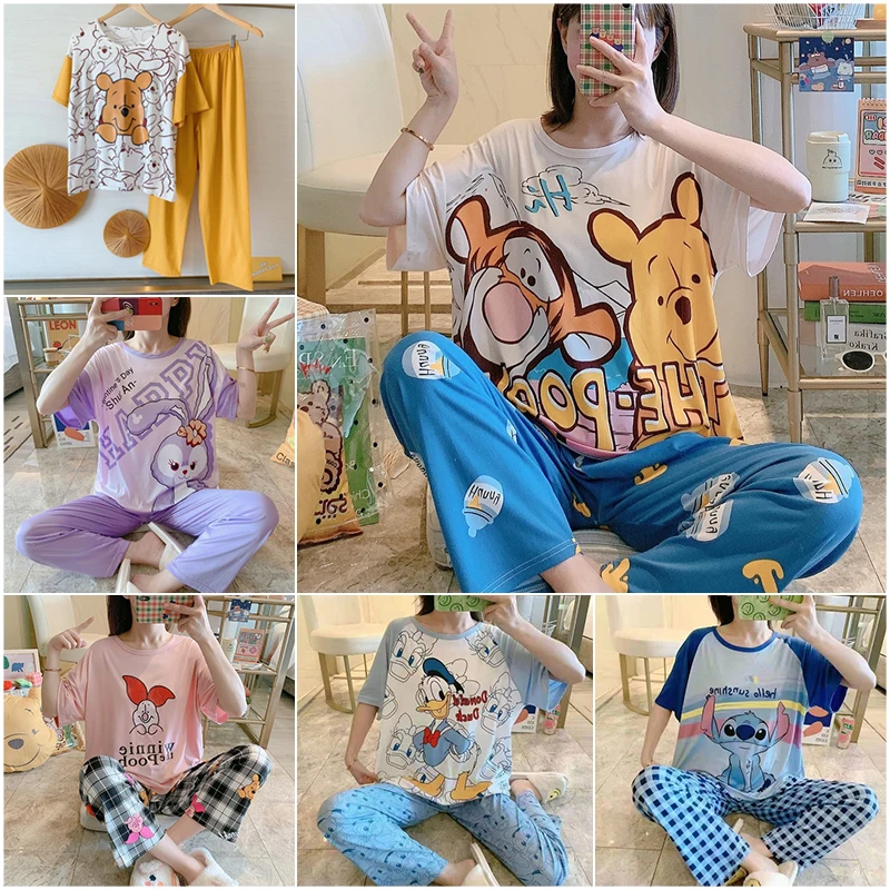 Пижама Минни из мультфильма Микки Диснея женские брюки с коротким рукавом