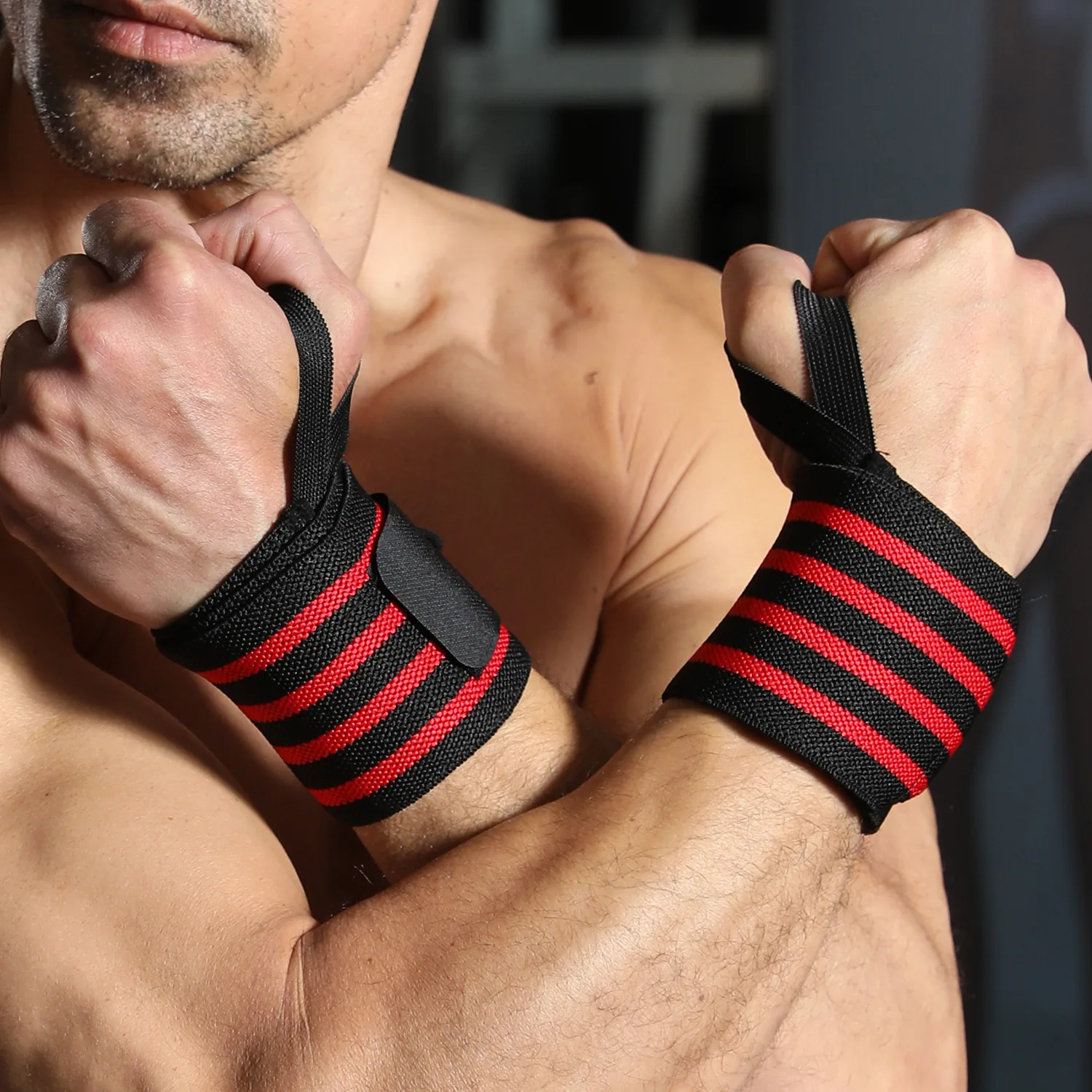 A pair of wrist guards gym anti sprain protective equipment Velcro breathable wrist joint protective equipment for Wristband