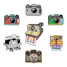 Multi Camera Designs Badges Alloy Enamel Label Pins Fashion Photograph Shoot Enamel Pin Cool Hat Clothes Brooch Accessories