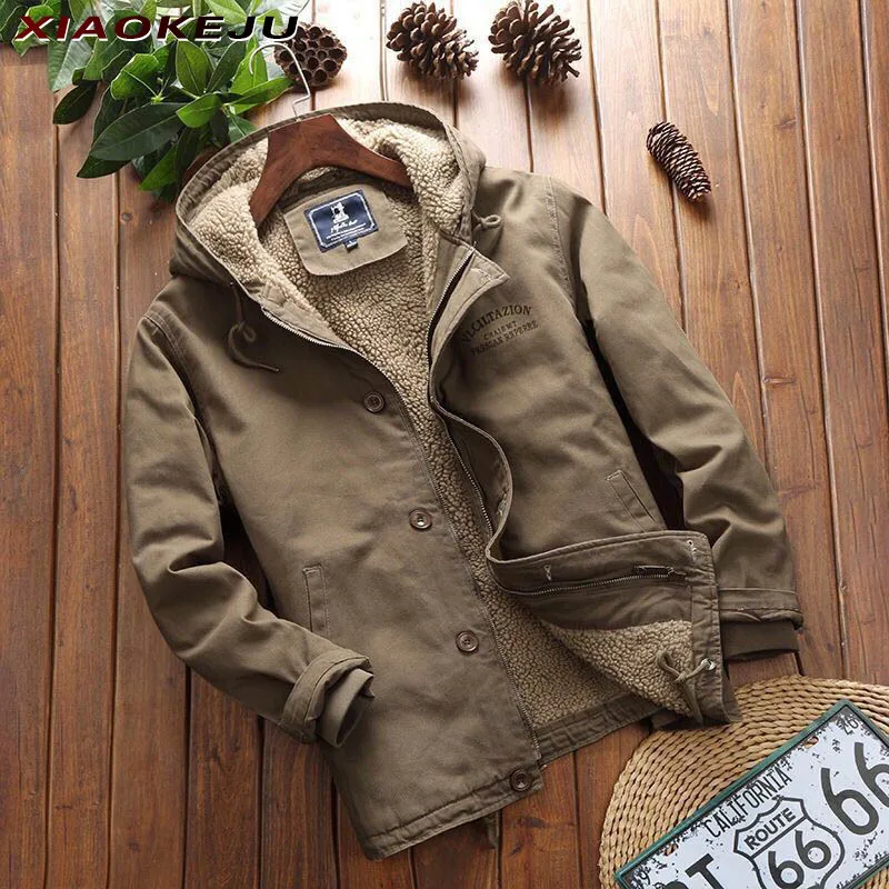 Jackets Motorcycle Man Jacket Men's Winter Parkas Coat Hooded Camping Clothing New Coats & Short Work Wear Streetwear Clothes