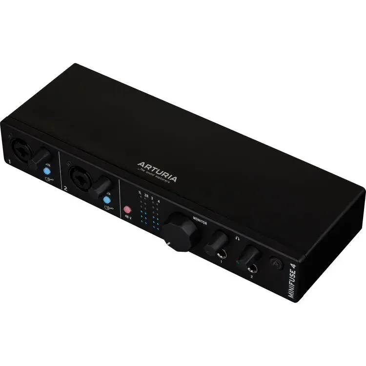 Arturia MiniFuse 4 프로듀서, 뮤지션, 팟캐스터§가수를 위한 휴대용 4x4 USB Type-C 오디오 MIDI 인터페이스.
