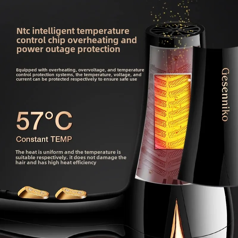 High Power Negative Ion Hair Dryer Home Use Salon High Speed Quick Drying Strong Wind Power Hair Dryer