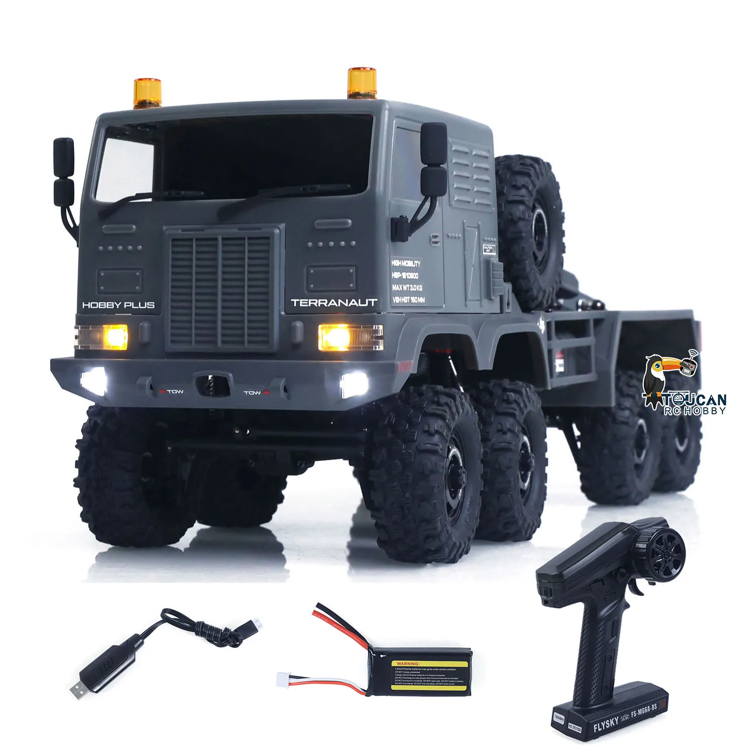 Camion militaire RC 1/18 8x8 tout-terrain RTR - Hobby Plus