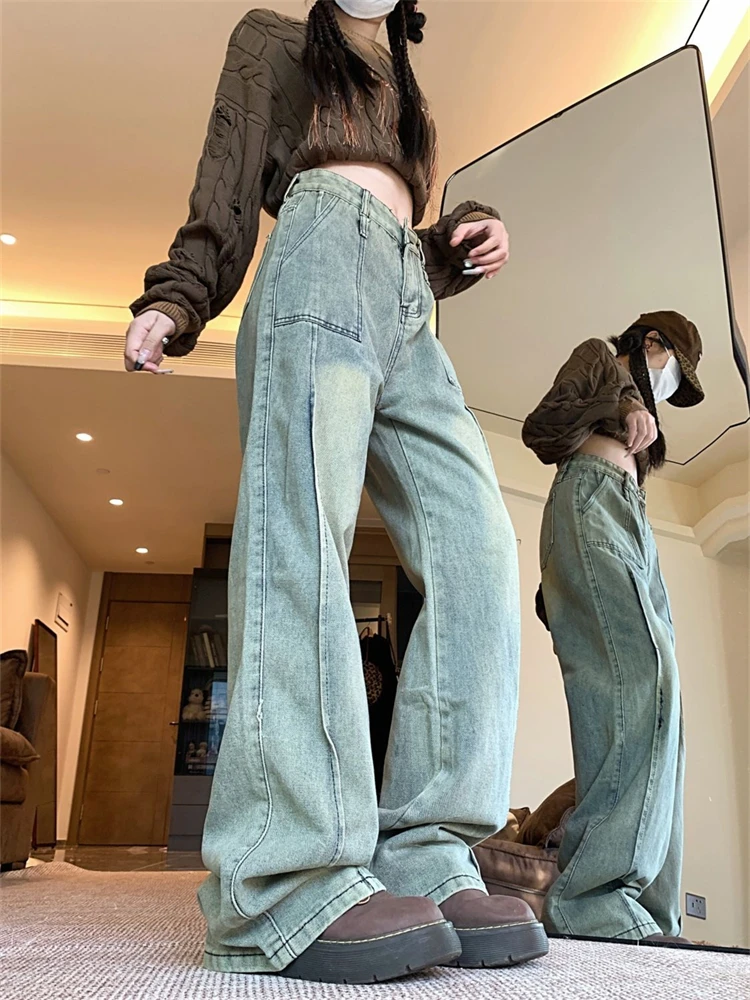 90s y2k vintage old wide pants ラルフローレン 白 Vintage Y2K Fashion Jeans: High Waist Baggy Wide Leg Pants - Shop Now!