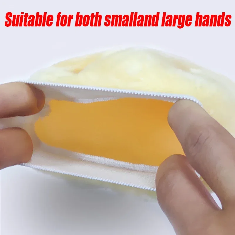 1/2Pcs Microfiber Car Wash Gloves Soft Thickened Wool Plush Car Cleaning Mitt Double-faced Glove Car Detailing Cleaning Tools 3