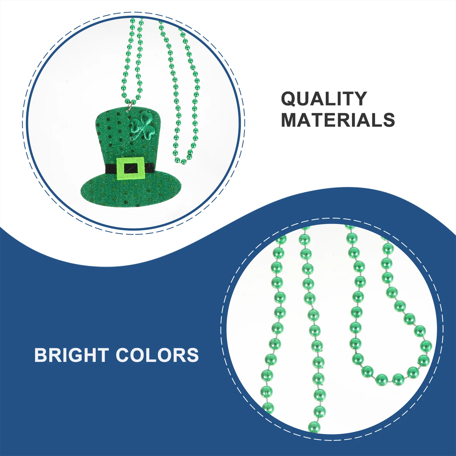 3 Pcs Necklace Patricks Day Bead Beads Necklaces Plastic Irish Party Accessories Child Girls