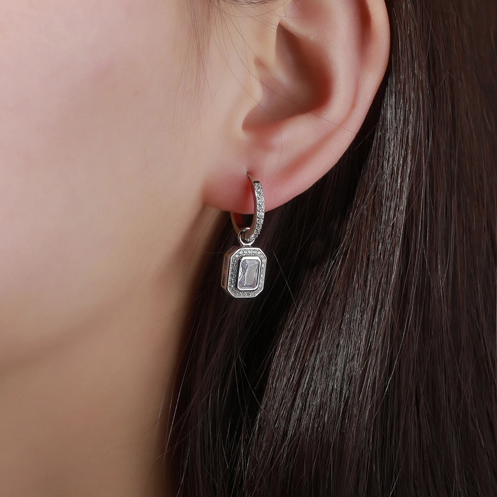 TOPGRILLZ 2022 New Created Nano Emerald Stud Earrings Cute