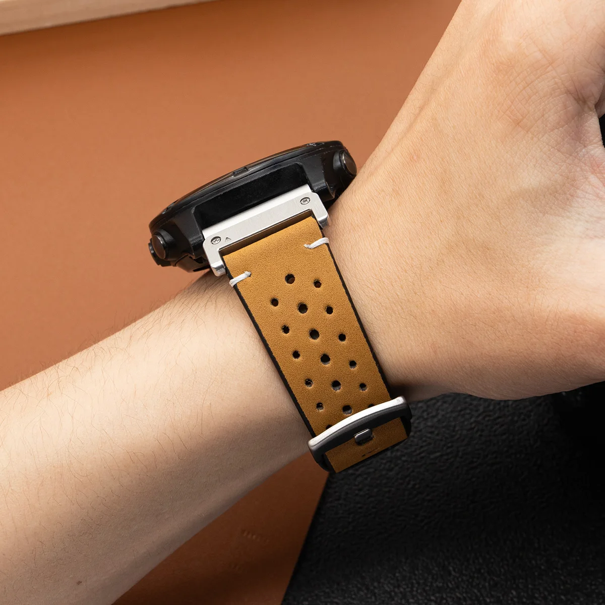 Premium Quickfit Leather Watchband - Breathable Design, 26mm/22mm Strap