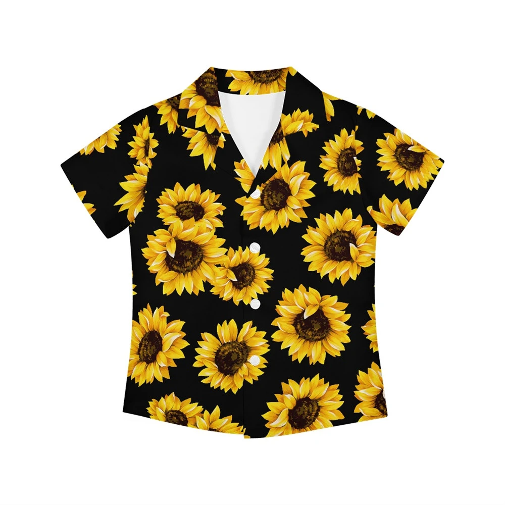 sunflower button up shirt