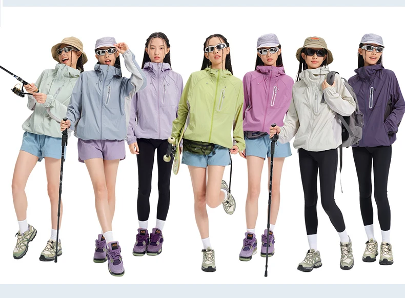 Women's Lightweight Hooded Hiking Jacket for Outdoor Layering