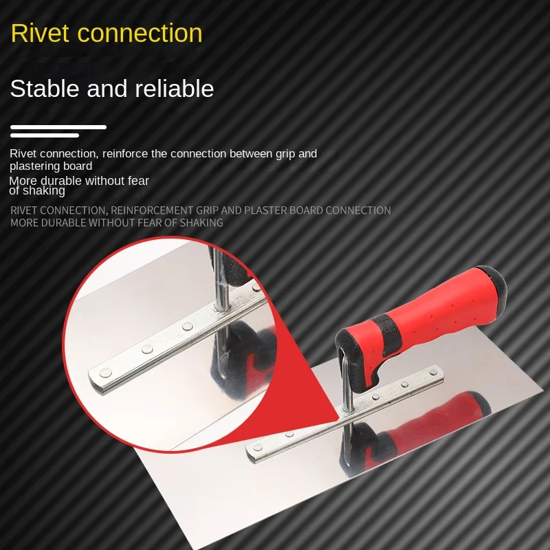 Stainless Steel Plastering Trowel Concrete Trowel for Stucco Plasterboard Tile Flooring Concrete Lining