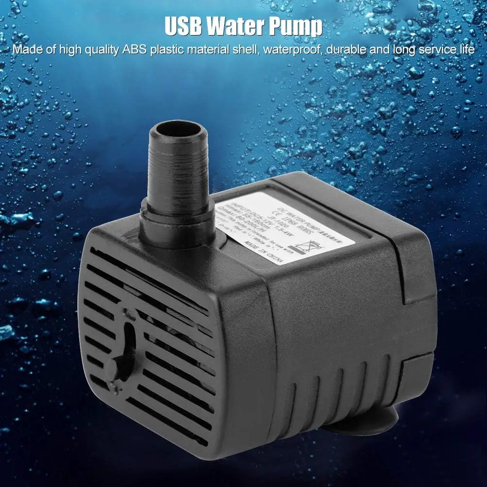 Fdit Water Pumps, Miniature Brushless DC for Aquarium Fountains Hydroponic