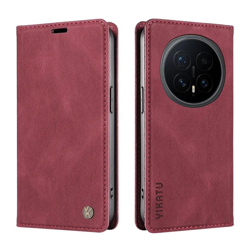 Luxury Leather Wallet Case with Magnetic Flip Cover