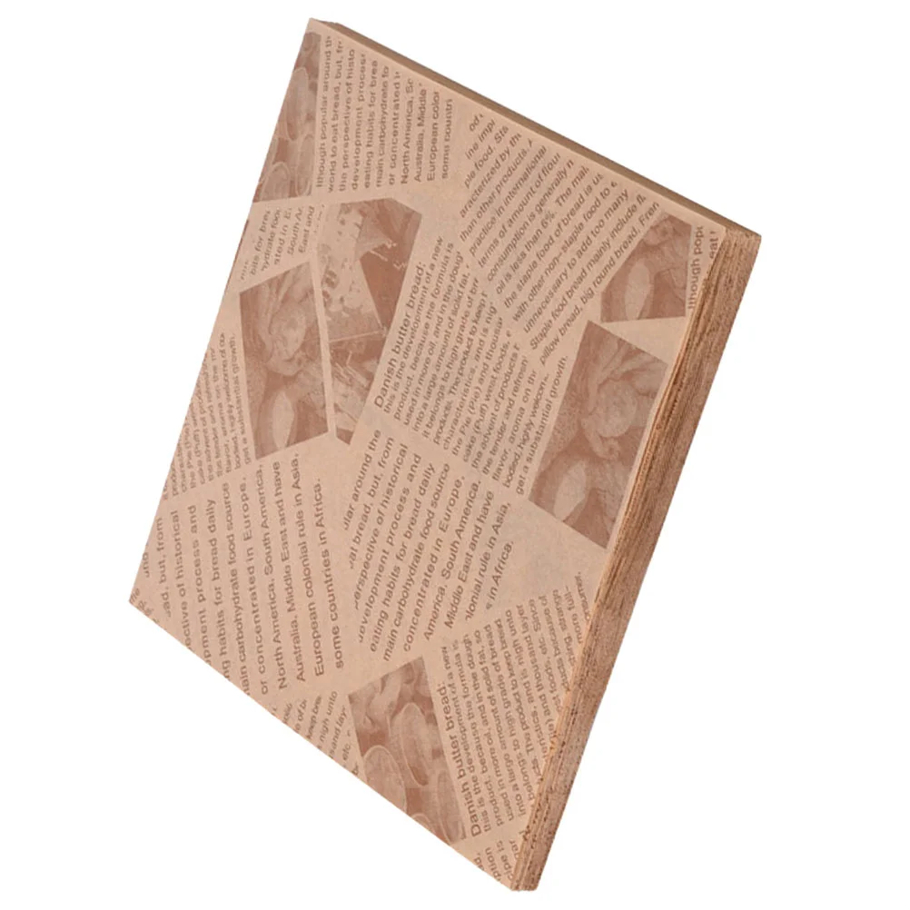 

100 Pcs Greaseproof Paper Mat Food Chips Wraps French Fries Wrapping Basket Liners Sandwich Bread