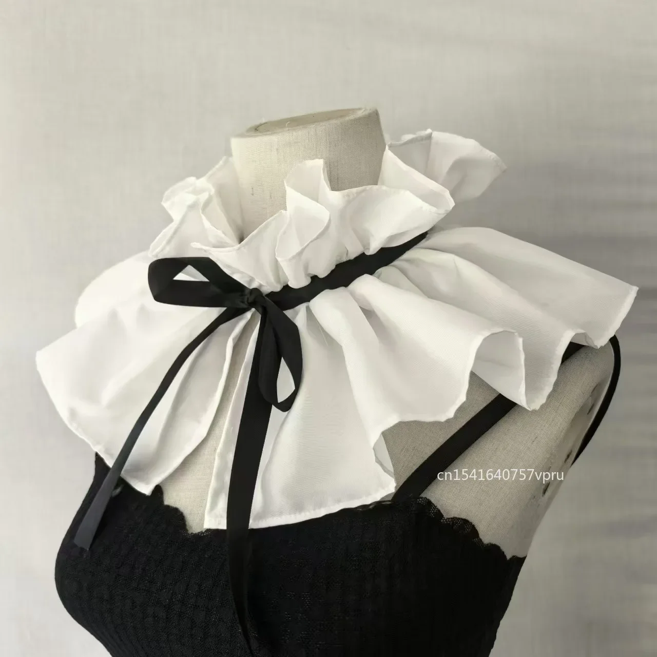 Châle détachable à faux col pour filles, vêtements pour chemise ou robe, châle Laple à volants pour dame et fille