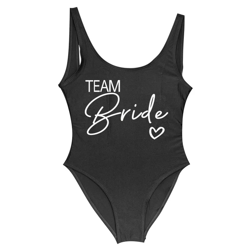 S-3XL White Bridal Swimsuit Women New Team Bride One-Piece