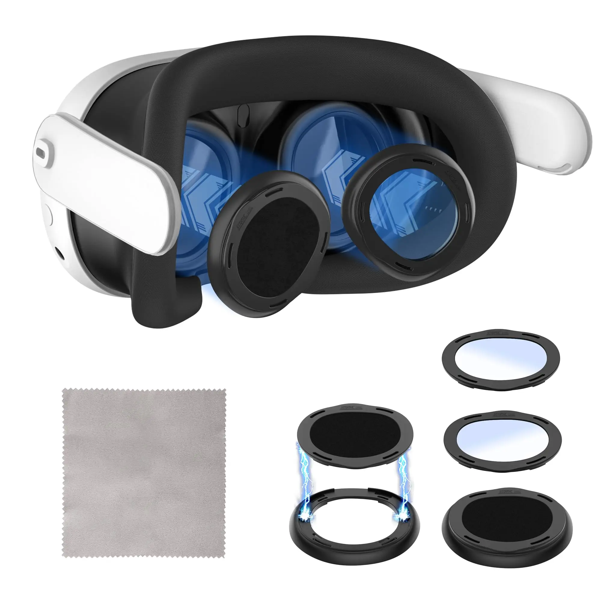Meta Quest 3 Lens Protection Kit with Anti-Fog and Blue Light Blocking Accessories