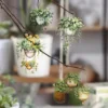 JIANWU 50mm*200cm Little Hanging Basket Series Vintage Plant Flower Landscaping PET Tape Creative DIY Journal Collage Stationery 2