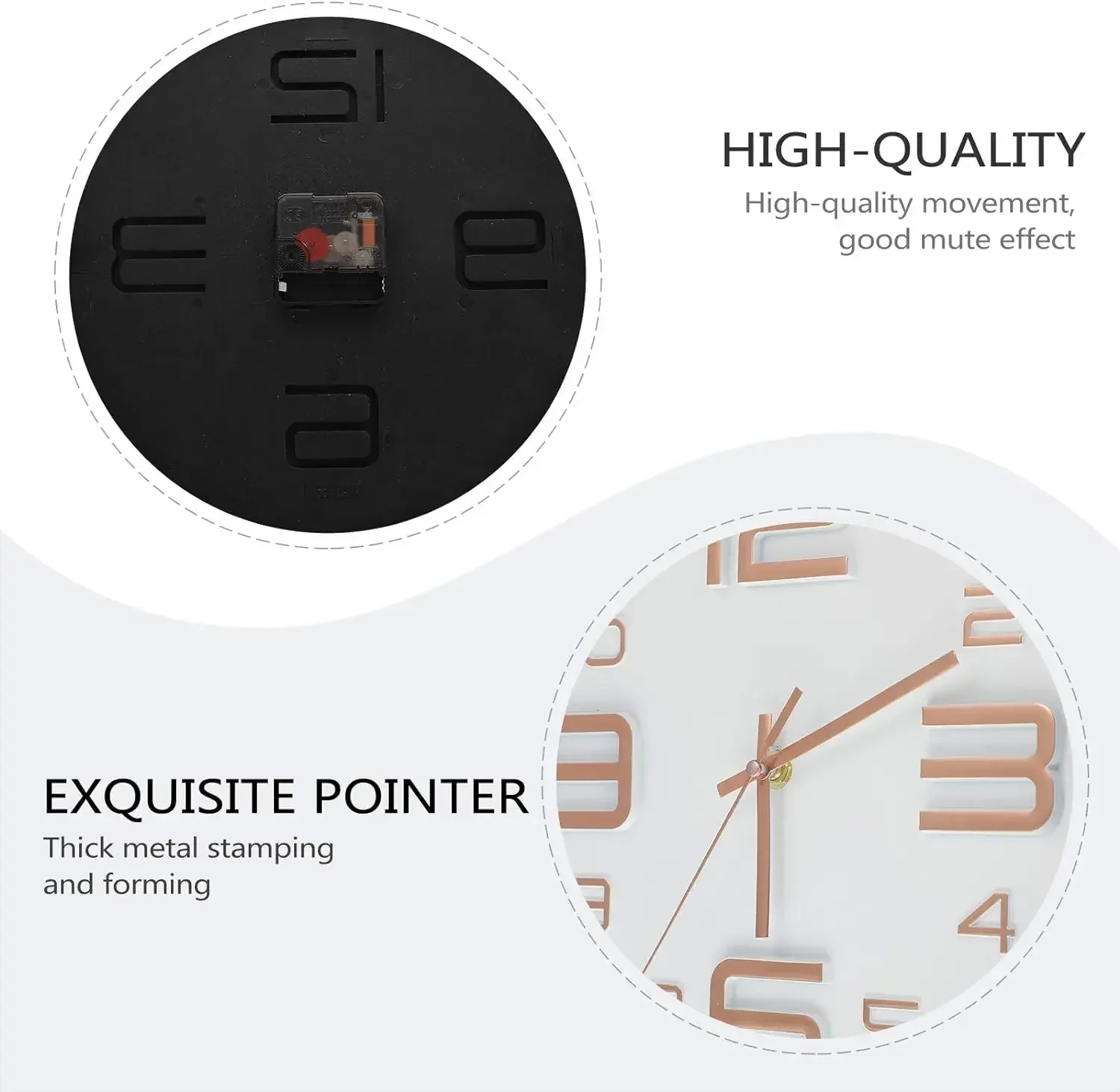 8 Inch Modern Simple Fashion Wall Clock Suitable For Bedroom, Living Room, Study Room Decorative Clock