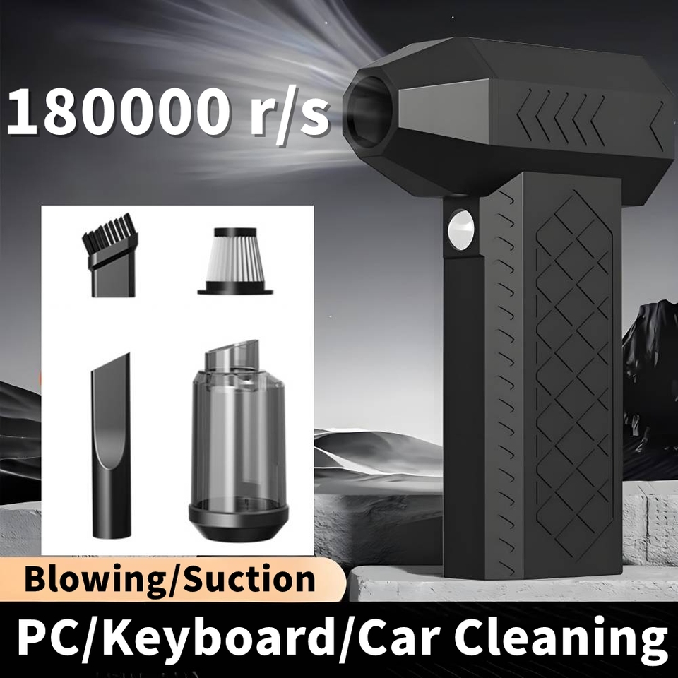 Turbo Fan Jet Blower Vacuum 180000RPM Brushless Strong Blower For Cleaning PC Keyboards Car Blowing/Suction Air Duster Blower