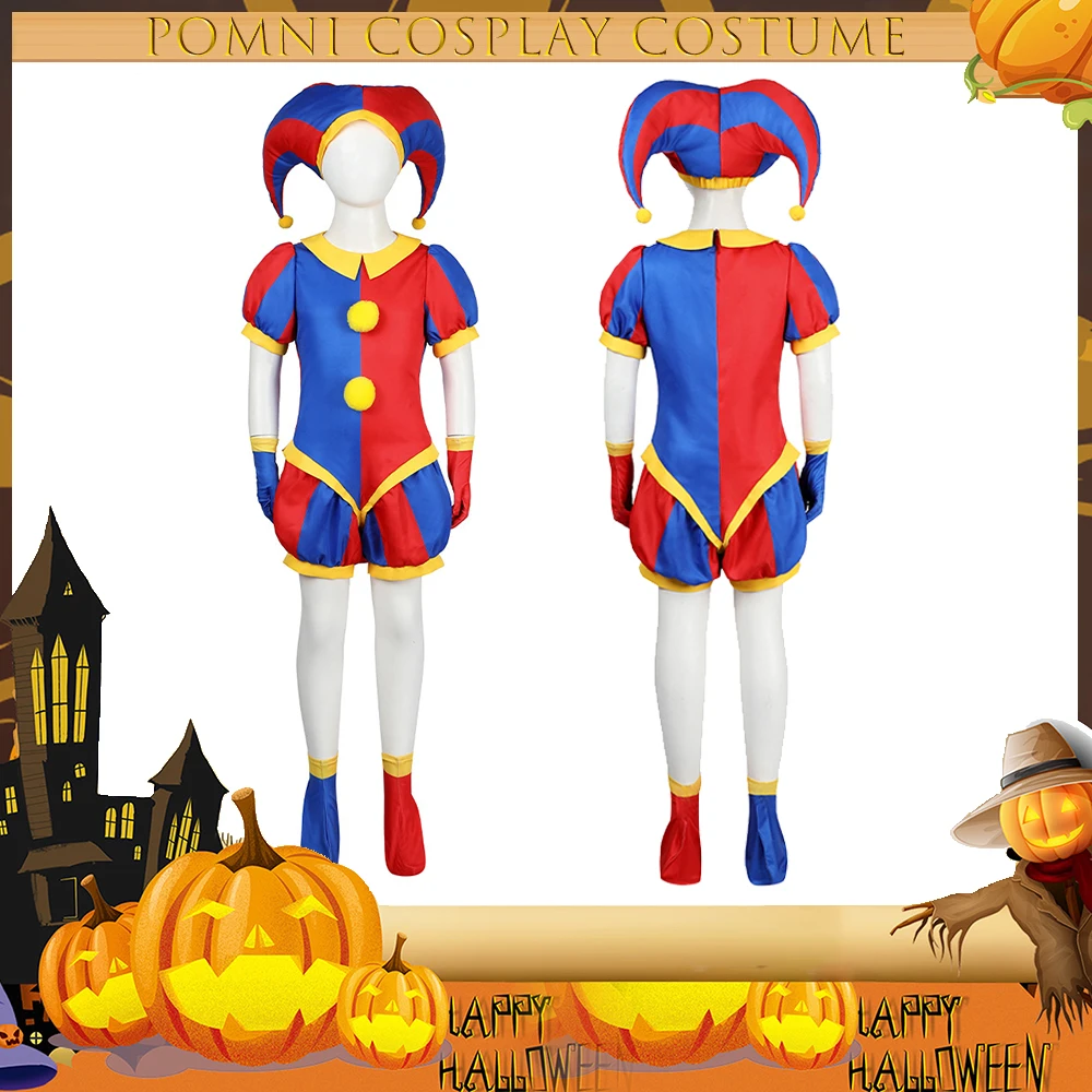 

The Amazing Digital Circus Cosplay Costume New Year Costumes Kids Girls Boys Jumpsuit Funny Outfits For Carnival Easter Dress Up