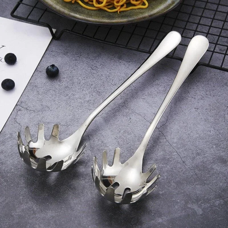 Description Picture 4 of item1PC Spoon Multifunctional Noodle Spoon Food Strainers Stainless Steel Spaghetti Server Pasta Colander Ladle Noodle Strainer Tool