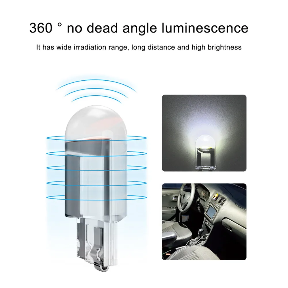 W5W Led T10 ڵ  COB  6000K  ڵ ȣ   б DRL  Ÿ 12V  10/2