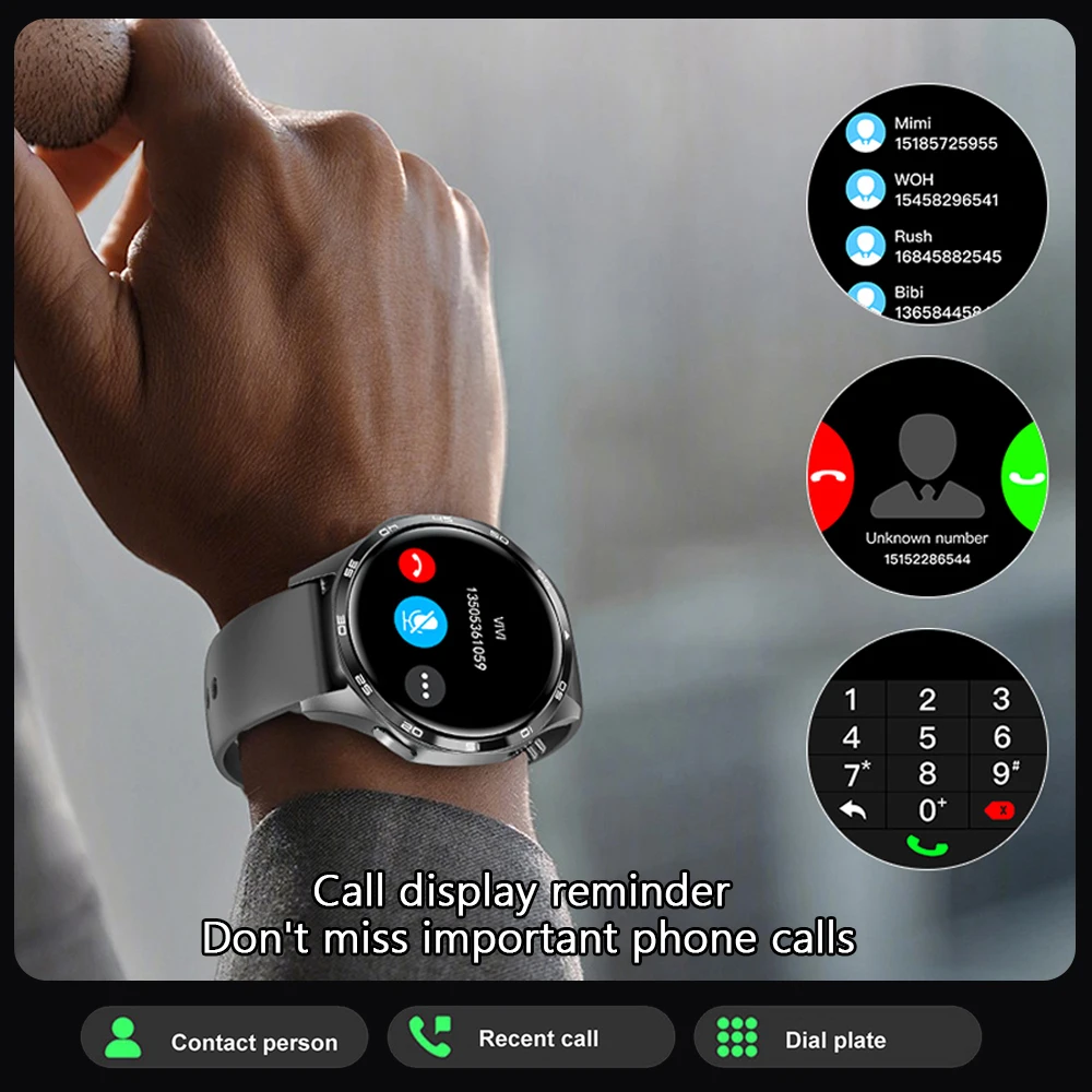 GT5 PRO Smart Watch Men Watch 5 Pro AMOLED HD Screen Bluetooth Call GPS Trajectory NFC Heart Rate Compass SmartWatches 2025 New 4