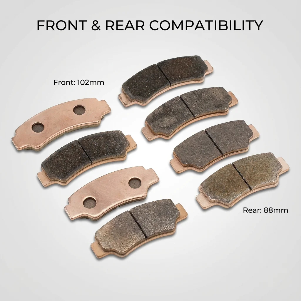 MORTCH Vorder- und Hinterrad-Bremsbeläge 5HYV-0811A0 5HYV-0813A0 für CF Moto SSV CF1000UTR CF800SU CF800SZ UTV CF1000UTR CF1000UU CF – Detail 1
