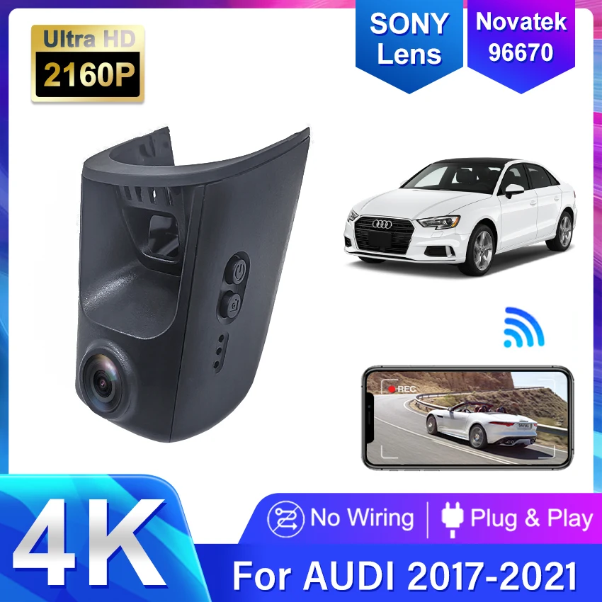 

Car DVR Wifi Digital Video Recorder Dash Cam For Audi A4 A4L A6 c7 2017 2018 2019 2020 2021 Auto Dual Lens 4K 2160P Easy install