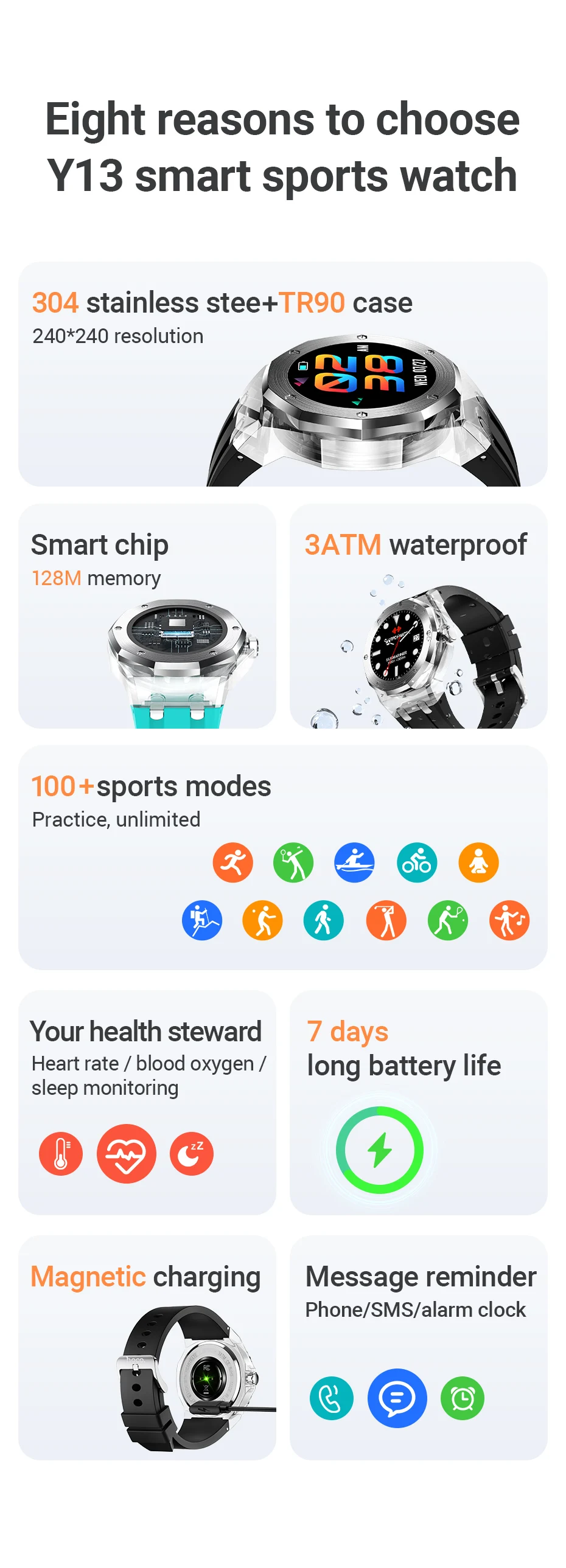 Hoco Y13 Smart Sports Watch description image 2