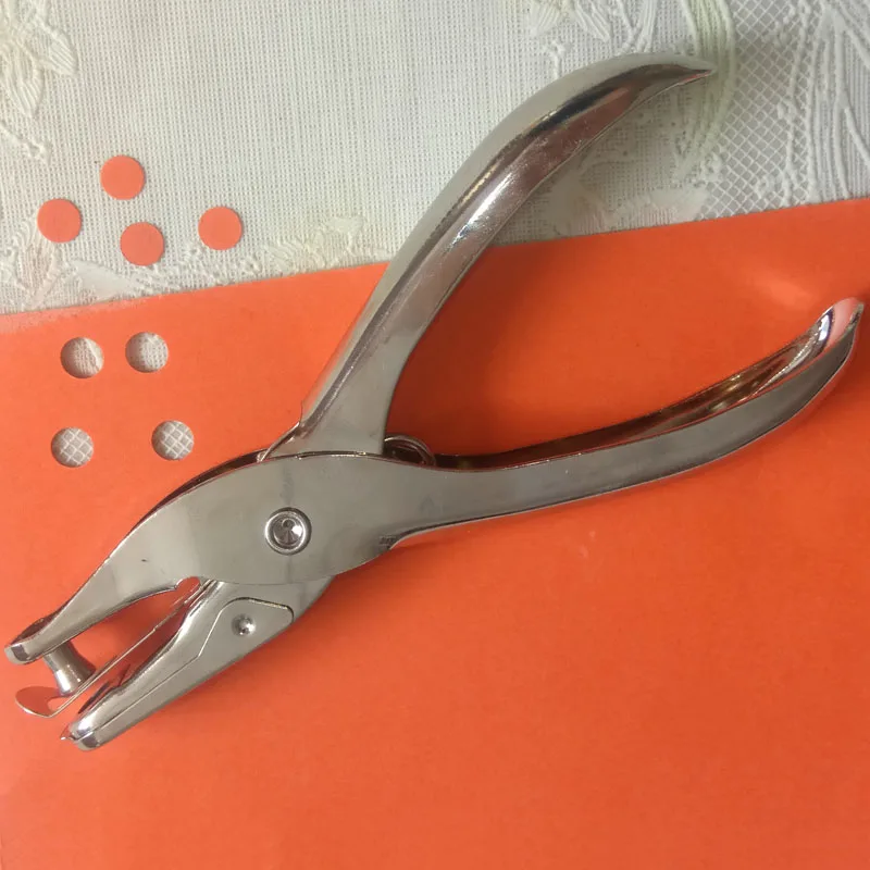 학교 사무실 금속 단일 구멍 펀처, 핸드 페이퍼 스크랩북 펀치 재료, 원형 커터, 6mm