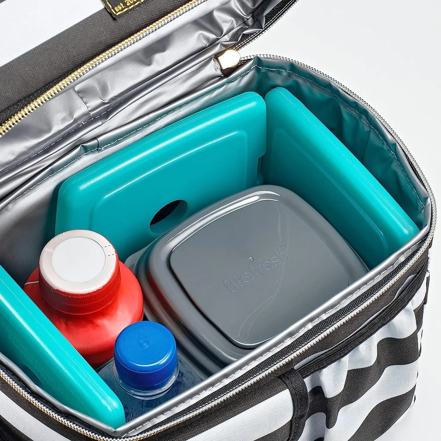 5pcs Cool Coolers By Fit Fresh Slim Ice Packs, Quick Freeze Space Saving Reusable Ice maker machine for Lunch Boxes or Cooler