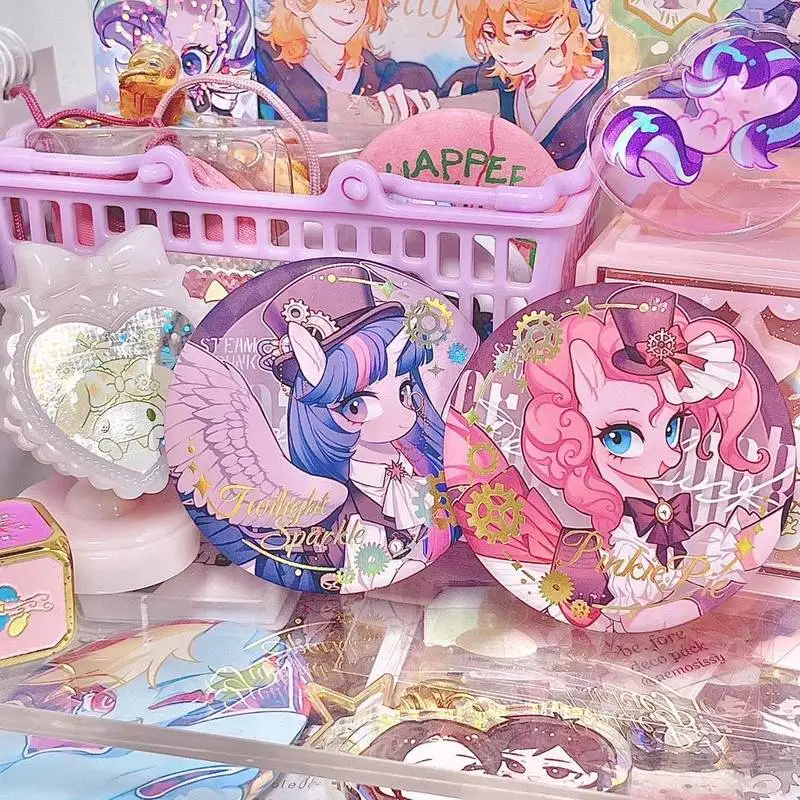 Rainbow My Little Pony Figure Liya Yu S Zhou Princess Purple Tongren Surround Bar Badge Purple Joy Biqi Yunbao Soft E Rare