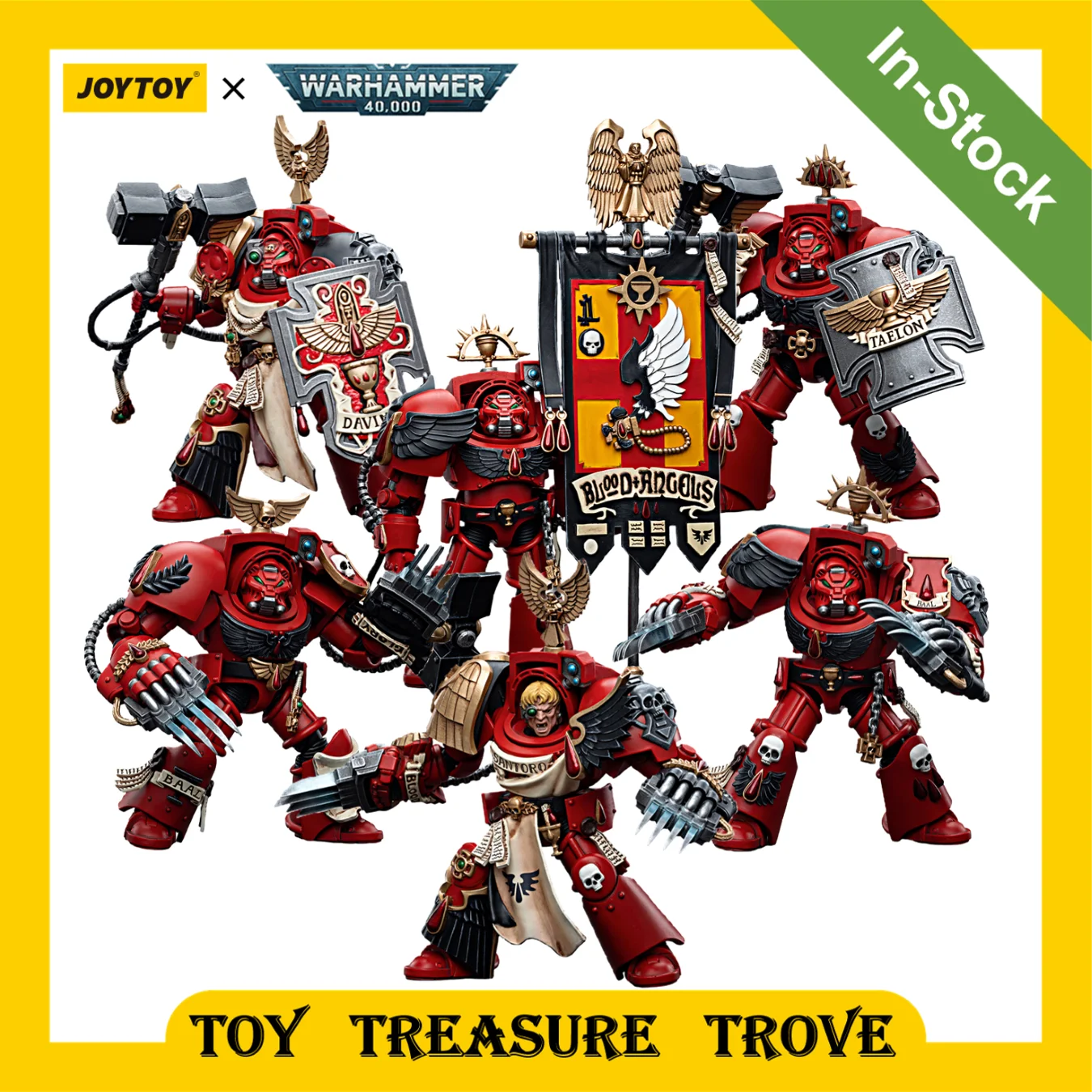 [In-Stock] Joytoy Warhammer 40K 1/18 Action Figure Blood Angels Assault Terminators Antico Fratello Leonid Anime Modello Militare